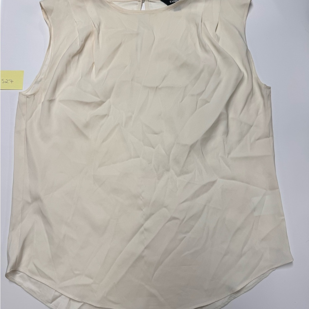 Express Cream Sleeveless Blouse